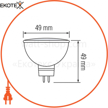 Лампа MR16 SMD LED 4W 6400K G5.3 250Lm 175-250V10/100