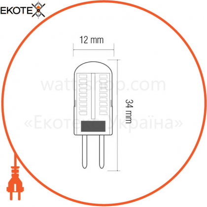 Лампа G4 SMD LED 1,5W 2700K 90Lm 220-240V силікон/25/200