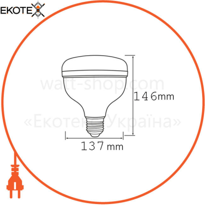 Лампа SMD LED 50W 6400K Е27 5350Lm 175-250V/30