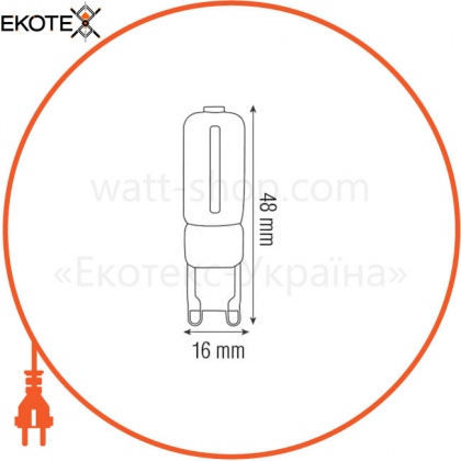 Лампа G9 SMD LED 3W 2700K 300Lm 220-240V пластик/200