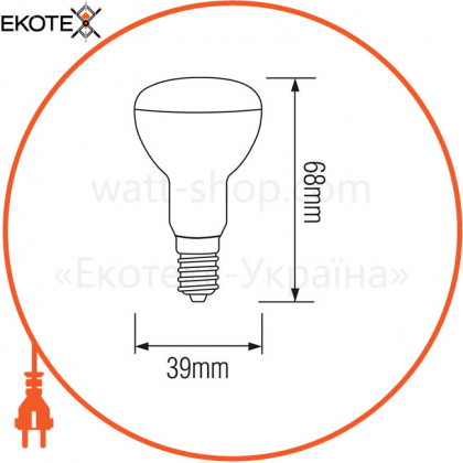 Лампа рефлекторна R-39 SMD LED 4W 4200K Е14 210Lm 175-250V/10/100