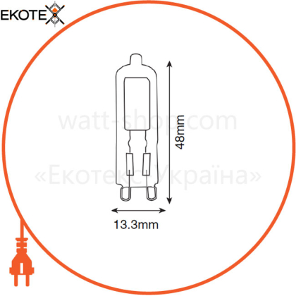 Лампа G9 COB LED 4W 6400K 400Lm 220-240V скло/25/200