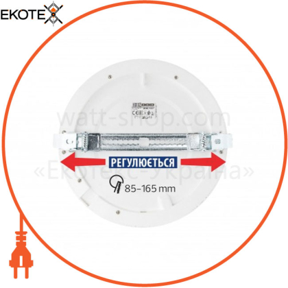 Светильник накладн./врезн. LED 18W 3ССТ 1530Lm с дат. движения 100-265V d-220*h23мм белый кругл./1/20