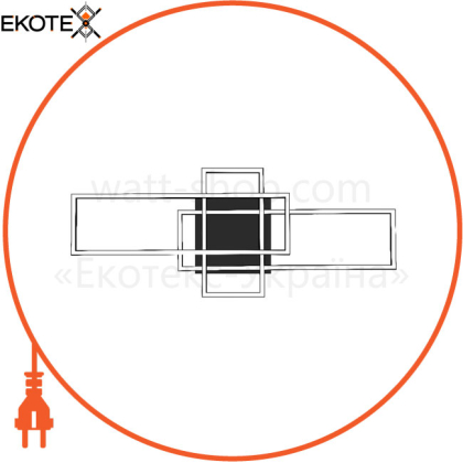 Люстра LED 36W 4000K 2160Lm 180-240V 1040x420мм черный/1