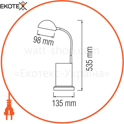 Настольная лампа LED HL010L 3W 130lm 3000k 220-240V белая/1/6