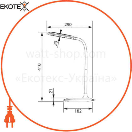 Настольная лампа LED 6W 3000-6000K 300Lm 100-240V золотая/1/6