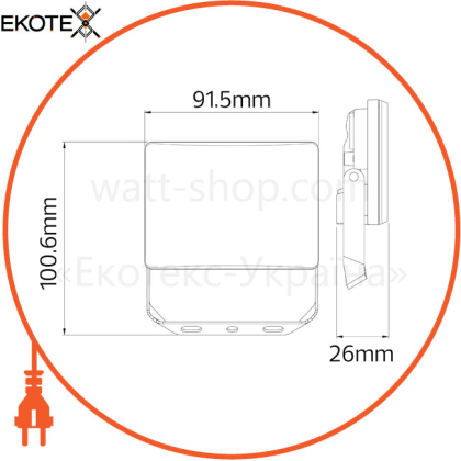 Прожектор PEGASUS-10 SMD LED 10W 6400K 1100Lm 170-265V IP65/1/40