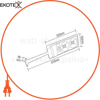 Светильник консольный с фотосенсором на солнечной панели LED 20W 6400K IP65 230Lm 2-3м/1/10