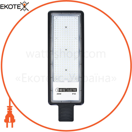 Светильник консольный SMD LED 200W 6400K 23550Lm 100-265V IP65 654x213мм. d-50-55 черный/10