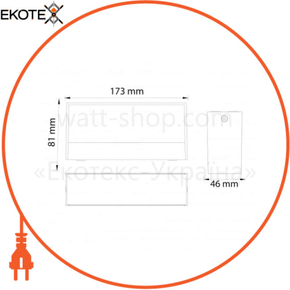 Світильник садово-парк. LED 9W 4200K 450Lm 100-240V IP65 настінний білий/20