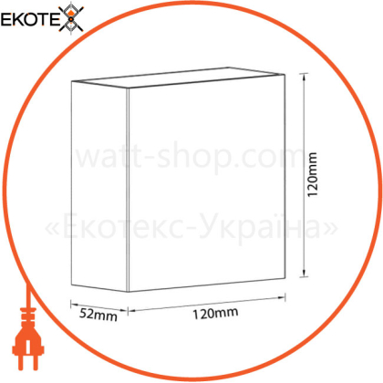 Світильник садово-парк. LED 4W 4200K 250Lm 100-240V IP65 настінний білий/50