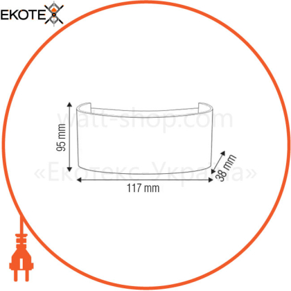 Светильник садово-парк. LED 4W 4200K 360Lm 85-265V IP65 настенный черный/30