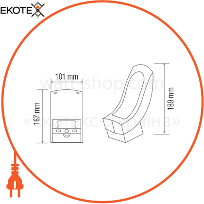 Светильник садово-парк. LED 15W 4200K 555Lm 85-265V IP65 настенный черный/10