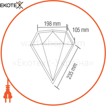 Светильник садово-парк. LED 12W 4200K 925Lm 85-265V IP54 настенный черный/10