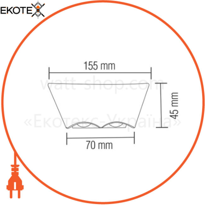 Светильник садово-парк. LED 6W 4200K 335Lm 85-265V IP54 настенный черный/50