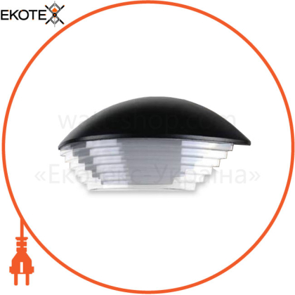 Светильник садово-парк. LED 6W 4200K 350Lm 85-265V IP54 настенный черный /10