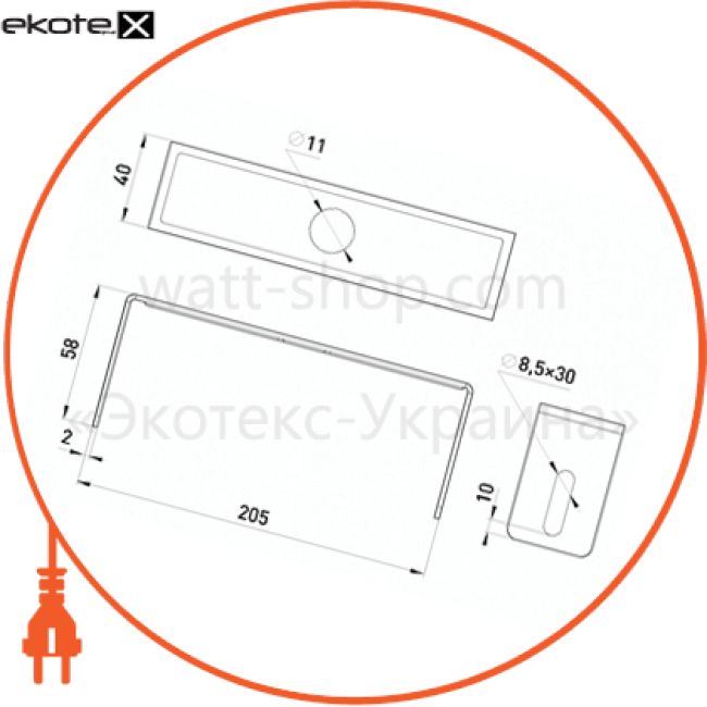 Enext A5-2-20 держатель лотка a: 205 сверху