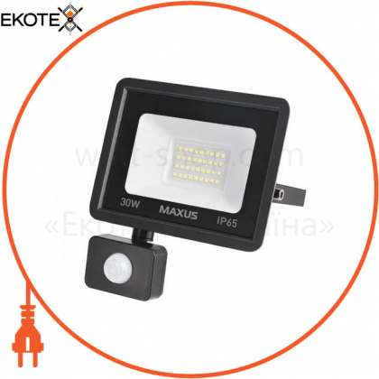 LED-прожектор с датчиком движения MAXUS FL-04 30W 5000K sensor