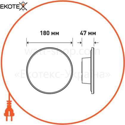 Светильник светодиодный MAXUS MWL 12W 3CCT IP65 BL Circle