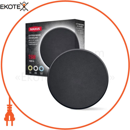 Светильник светодиодный MAXUS MWL 15W 3CCT IP65 BL Circle