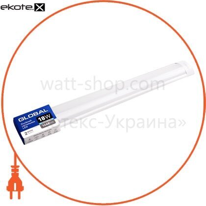 Global 1-GBT-1850-AL светодиодный светильник global batten light 18w 5000k ip20