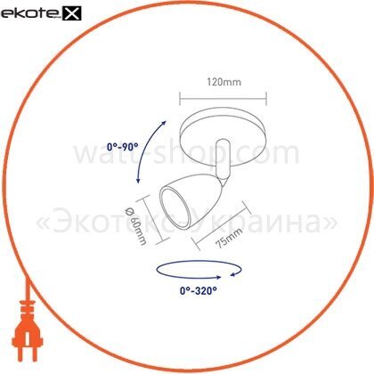 Global 1-GSL-10441-CB светильник светодиодный gsl-01c global 4w 4100k черный