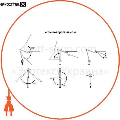 Intelite 1-IDL-12TW-BL лампа настольная intelite desk lamp 12w 3000k-6500k clamp black