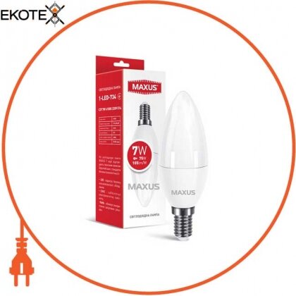 Maxus 1-LED-734 лампа светодиодная maxus 1-led-734 c37 7w 4100k 220v e14