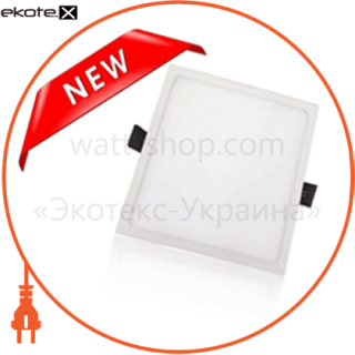 Ledex 102237 светодиодный светильник ledex, квадрат,  5w,  4000к нейтральный, матовое стекло, напряжение: ac100-265v, алюминий, тонкий