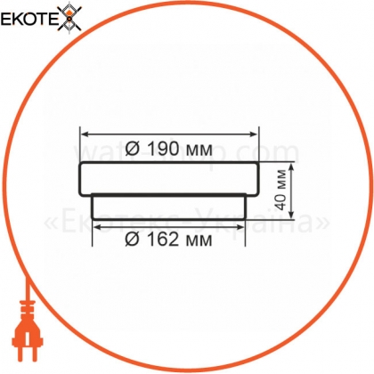 ERKA 106537 светильник erka 1065-p, настенный, 26 w, круглый, прозрачный, e27, ip 65