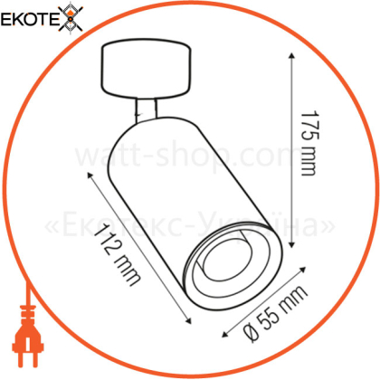 Светильник спот MR16 GU10 220-240V черный/1/50