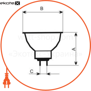 ELM 13-1024 лампа галогенная mr-16 35w gu5,3 38град 13-1024