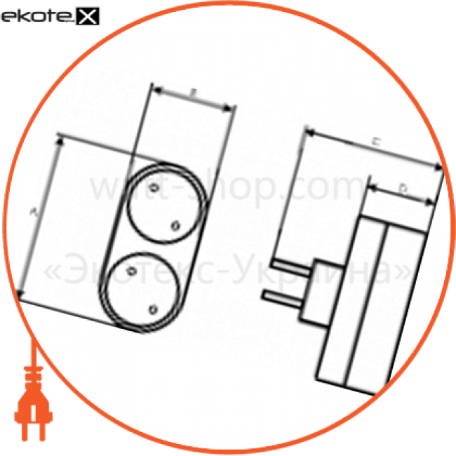 Electrum C-SS-0694 разветвитель ss-2 2гн.  - c-ss-0694