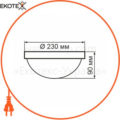 Светильник ERKA 1126 LED, настенно-потолочный, 12 W, 4200K, прозрачный, IP 20