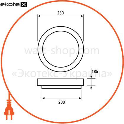 Eurolamp LED-DLR-24/4(Е) светодиодный eurolamp led светильник круглый downlight 24w 4000k