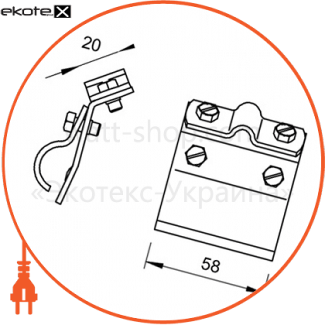 Enext 5316219 держатель rd 8-10 по риншток гарь-цинко.