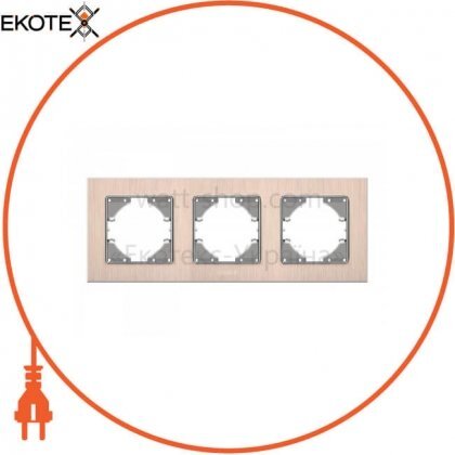 Videx 24919 videx binera рамка медный алюминий 3 поста горизонтальная (vf-bnfra3h-cp) (6/48)