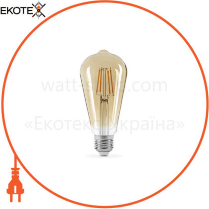 LED лампа TITANUM Filament ST64 6W E27 2200K бронза