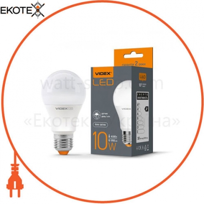 Videx 25757 led лампа videx a60e 10w e27 4100k 220v 20шт/ящ з сенсором освітленості