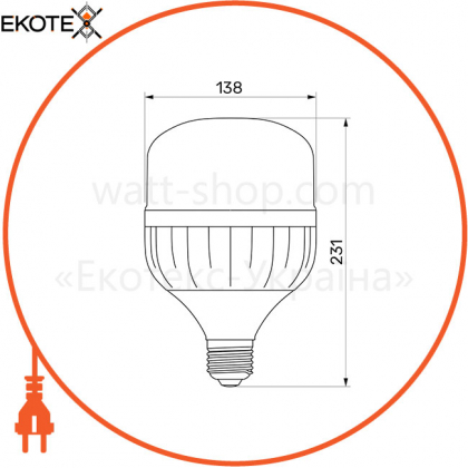 LED лампа TITANUM A138 50W E27 6500К