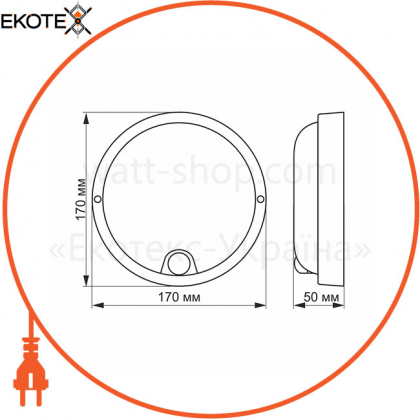 LED светильник с датчиком ИК IP54 круглый VIDEX 12W 5000K сенсорный белый