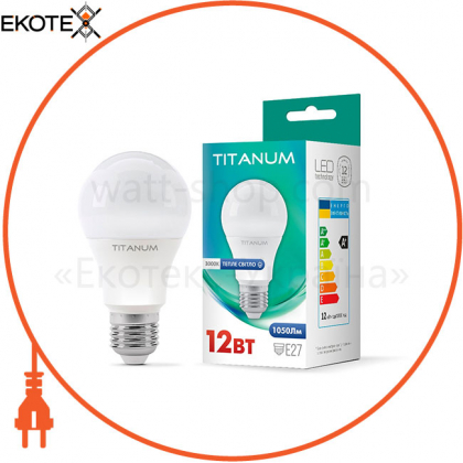 LED лампа TITANUM A60 12W E27 3000K