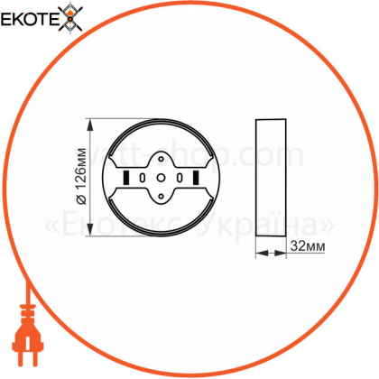 Рамка накладного монтажа безрамочного круглого светильника VIDEX (VL-DLFR-15SF)