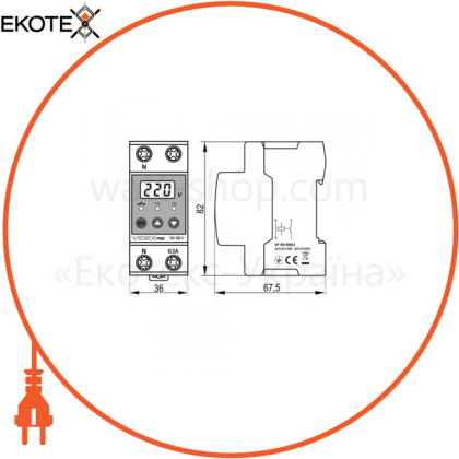 Реле контроля напряжения VIDEX RESIST 145 300В 63А