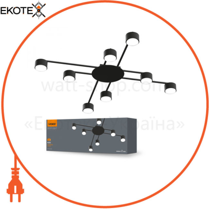 Светильник VIDEX под лампу 8xGX53 накладной черный VL-SPF22B-B