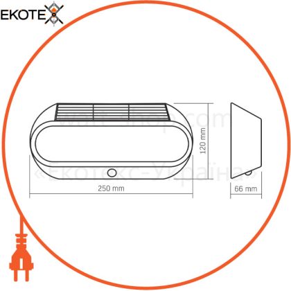 LED светильник автономный настенный IP54 VIDEX VL-BHSO-001-S 500Lm 5000K