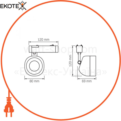 Светильник МАГНИТНЫЙ трековый VIDEX LA76B 18W 4000K 48V Black