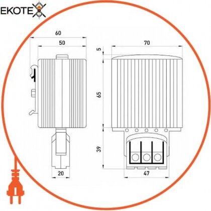 Enext s0102044 элемент нагревательный e.climatboard.09 ас230в 15вт