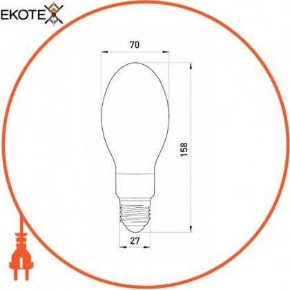 Enext l0460001 лампа ртутна високого тиску e.lamp.hpl.e27.80, е27, 80 вт