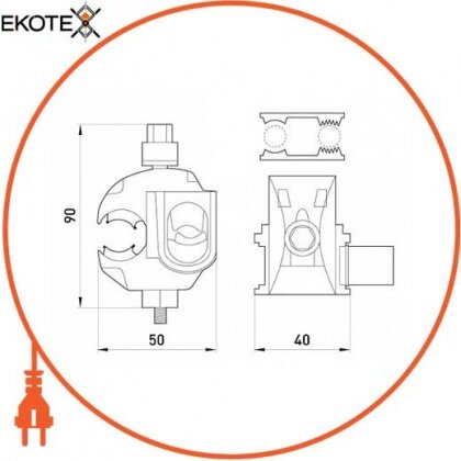 Enext p028008 ответвительный прокалывающий зажим e.pricking.clamp.pro.4.35.16.70, (asxs) 4-35 кв.мм / (al) 16-70кв.мм